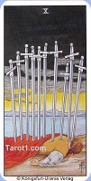 Ten of Swords Tarot card meaning