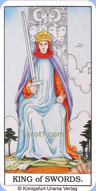 Daily Tarot card tomorrow King of Swords, Waite Tarot