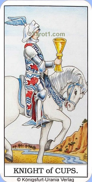 Daily Tarot card today Knight of Cups, Waite Tarot