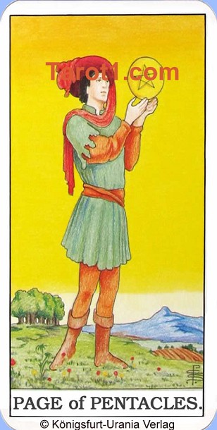 Daily Tarot card today Page of Pentacles, Waite Tarot