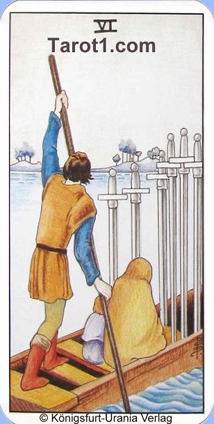 Meaning of Six of Swords from Rider Waite Tarot