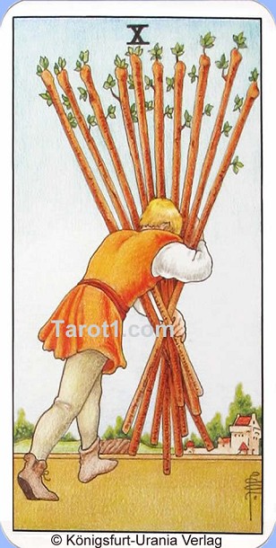 Today's Aries Horoscope Ten of Wands