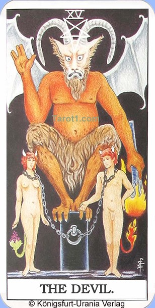Daily Tarot card tomorrow the Devil, Waite Tarot