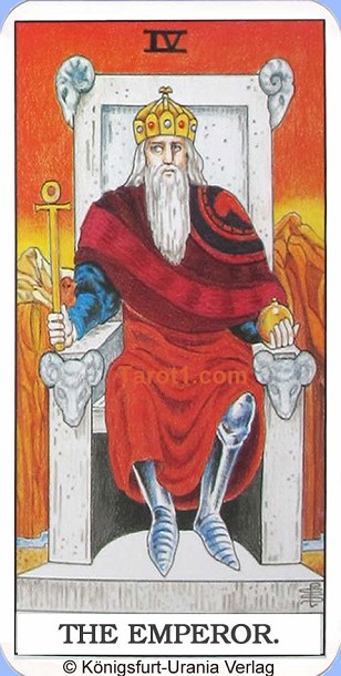 Daily Tarot card tomorrow the Emperor, Waite Tarot