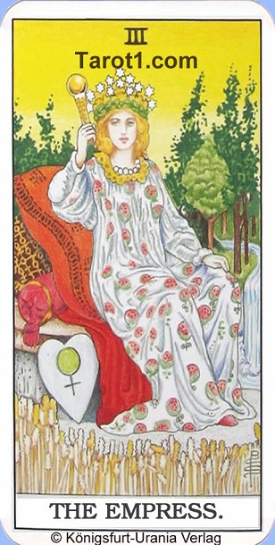 Daily Tarot card tomorrow the Empress, Waite Tarot