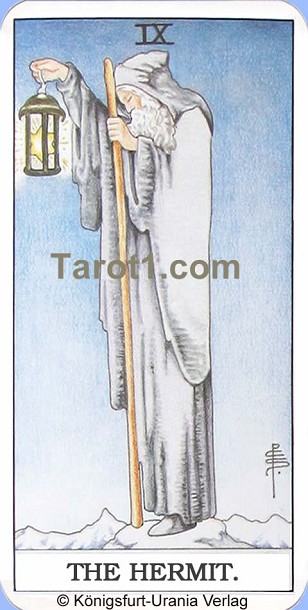 Meaning of the Hermit from Rider Waite Tarot