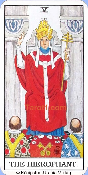 Daily Tarot card today the Hierophant, Waite Tarot