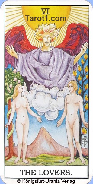 Daily Tarot card today the Lovers, Waite Tarot