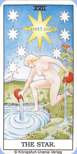 Daily Tarot card tomorrow the Star, Waite Tarot