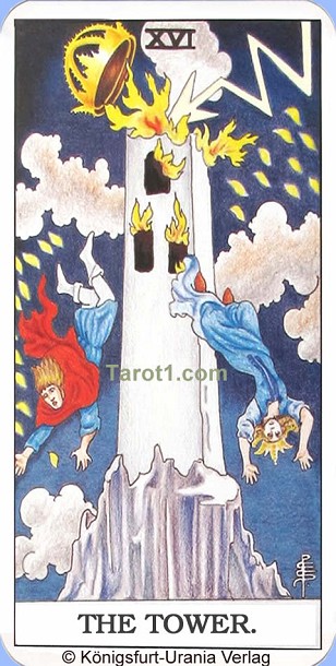 Daily Tarot card today the Tower, Waite Tarot
