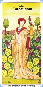 February 7th horoscope Nine of Pentacles