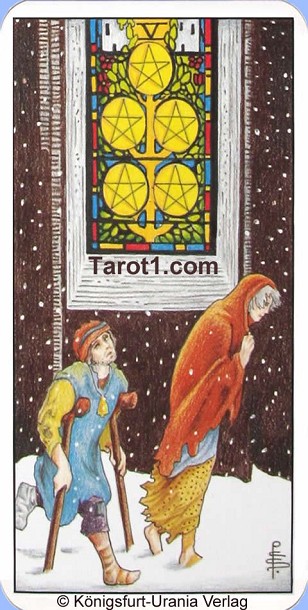 Meaning of Five of Pentacles from Rider Waite Tarot