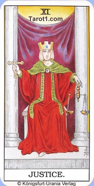 Meaning of Justice from Rider Waite Tarot