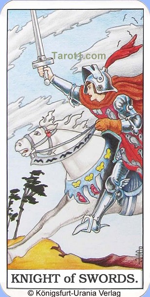 Meaning of Knight of Swords from Rider Waite Tarot
