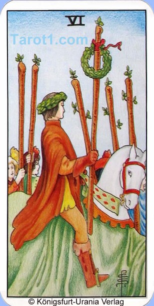 Meaning of Six of Wands from Rider Waite Tarot
